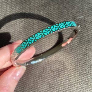 Fossil Brand Teal patterned bangle bracelet
